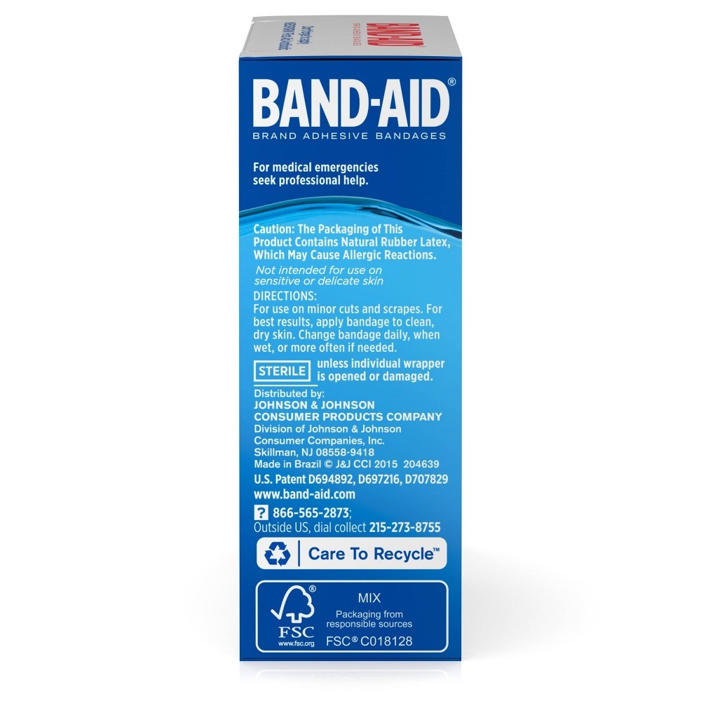 slide 6 of 10, BAND-AID Water Block Waterproof Tough Adhesive Bandages for First Aid Wound Care, Durable Waterproof Bandages to Protect Minor Cuts, Burns & Scrapes, Quilt-Aid Pad, One Size, 20 ct, 20 ct