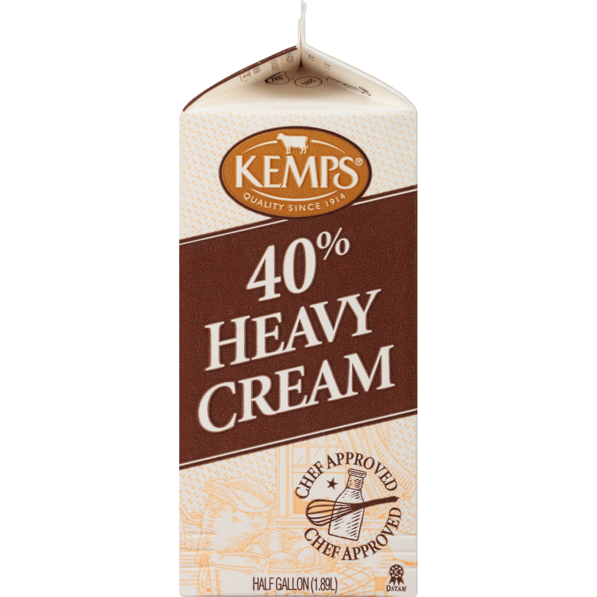 slide 4 of 8, Kemps 40% Heavy Cream .5 Gal. Carton, 1/2 gal