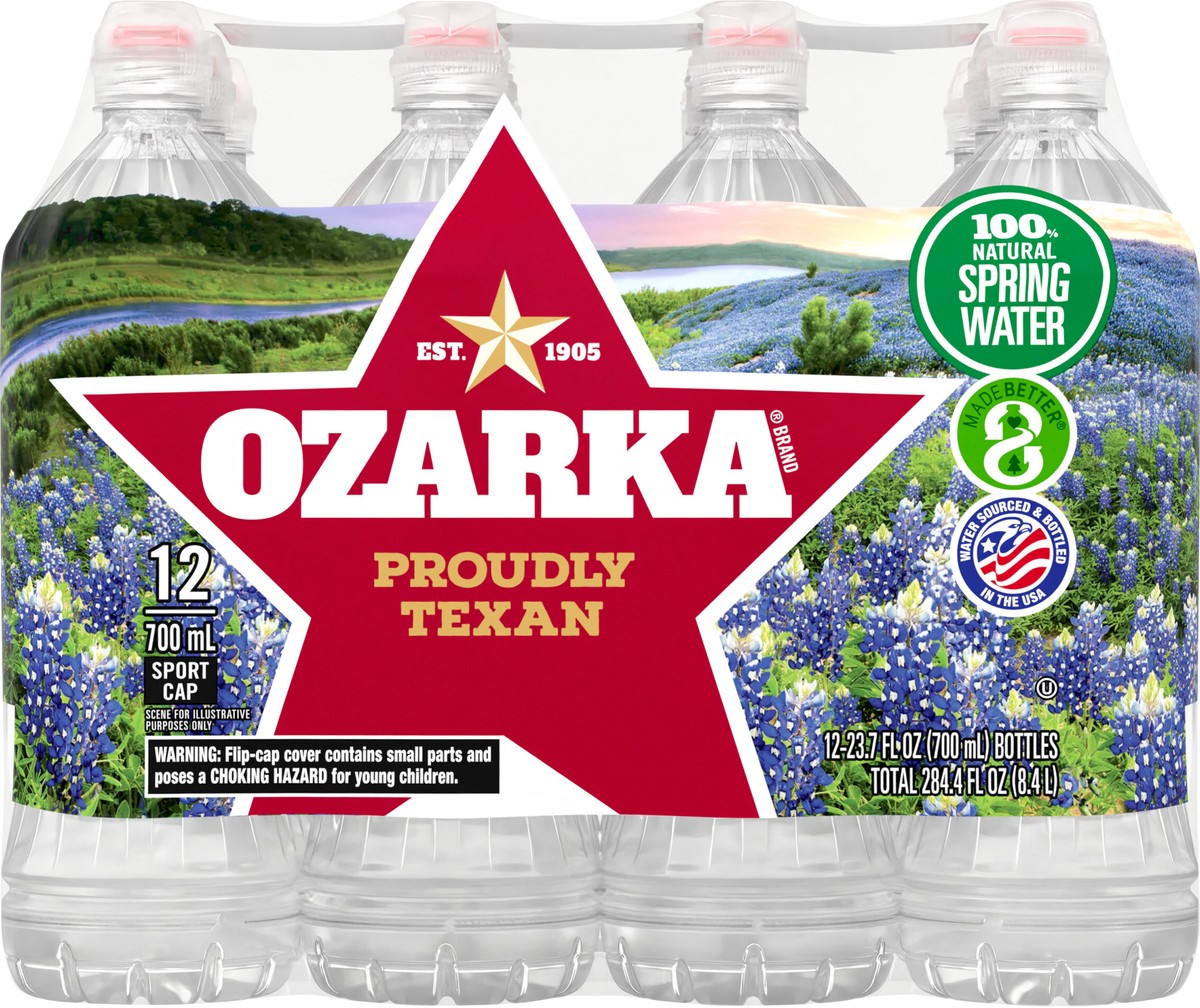 slide 5 of 6, OZARKA Brand 100% Natural Spring Water, plastic sport cap bottles (Pack of 12) - 23.7 oz, 12 ct; 23.7 fl oz