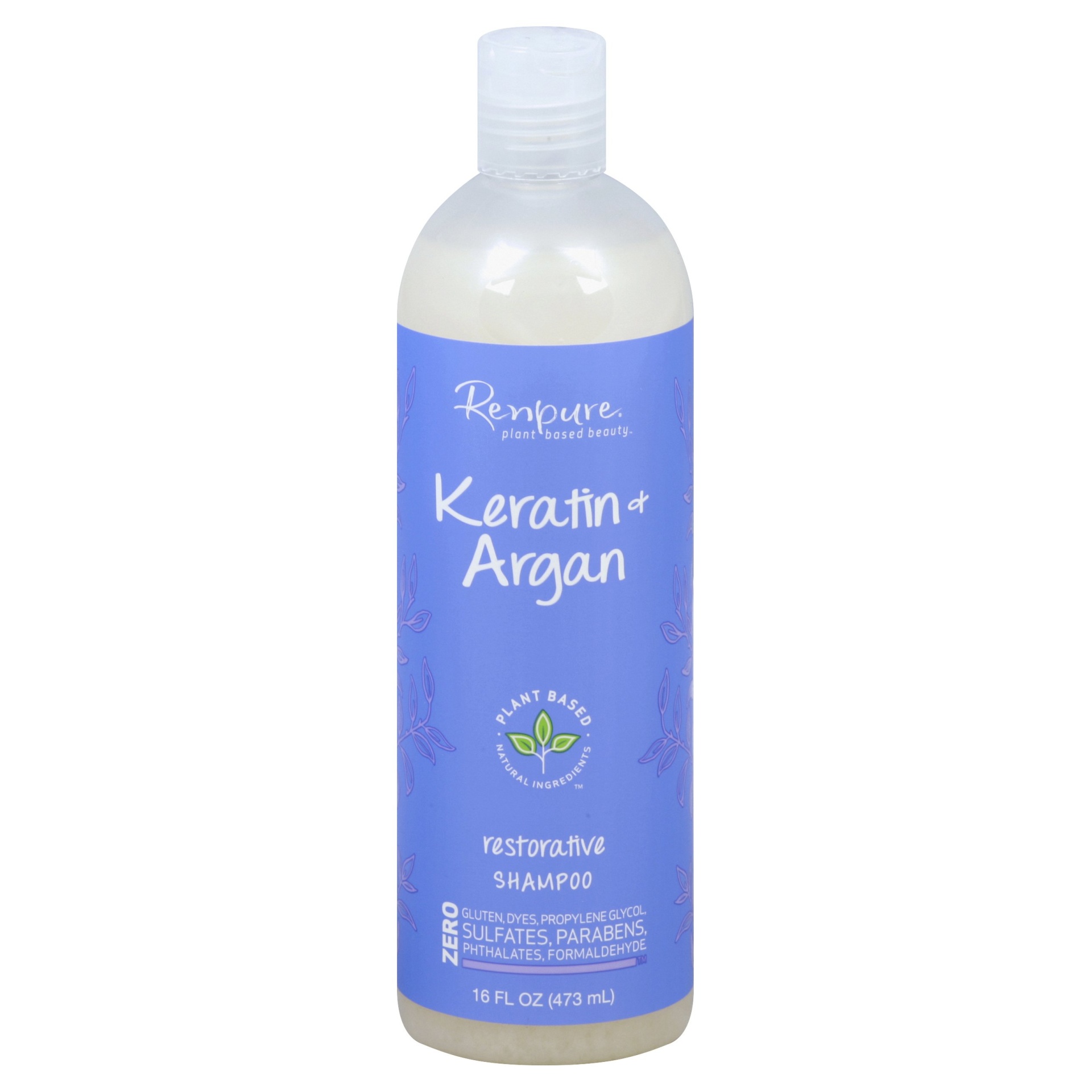 slide 1 of 1, Renpure Plant Based Keratin Argan Restorative Shampoo, 16 oz