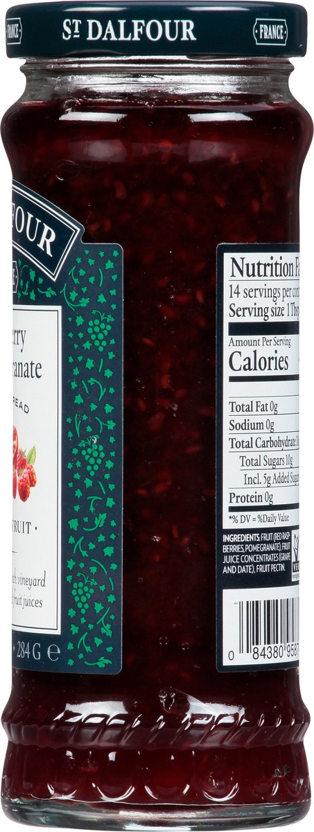 slide 9 of 13, St. Dalfour Raspberry & Pomegranate Fruit Spread 10 oz, 10 oz