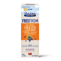 Mucinex Children's Free From Cold, Flu & Sore Throat Elderberry & Cherry Flavor