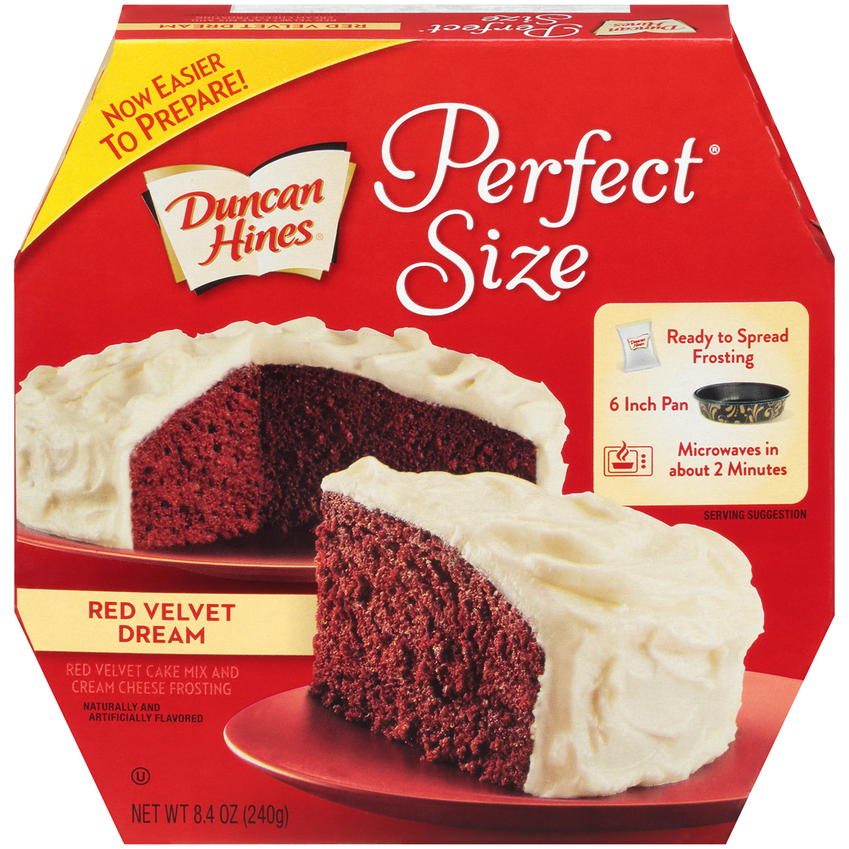 slide 1 of 1, Duncan Hines Easy Cake Kit Red Velvet Dream Cake Mix, 8.4 oz