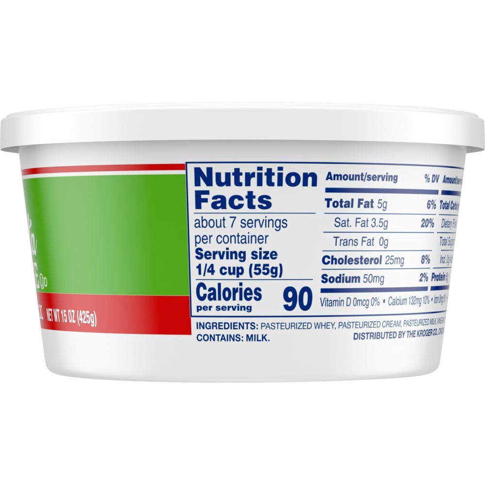 slide 3 of 6, Kroger Whole Milk Ricotta Cheese, 15 oz