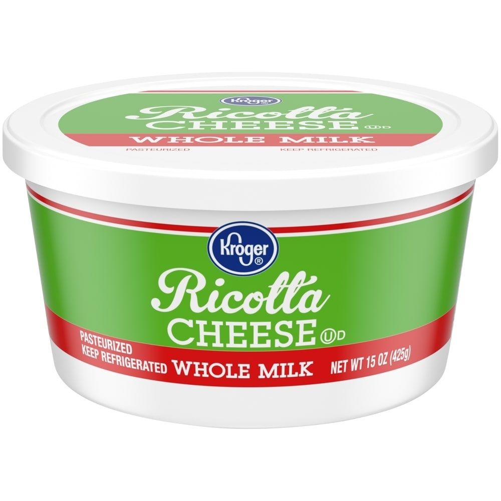 slide 1 of 1, Kroger Whole Milk Ricotta Cheese, 15 oz