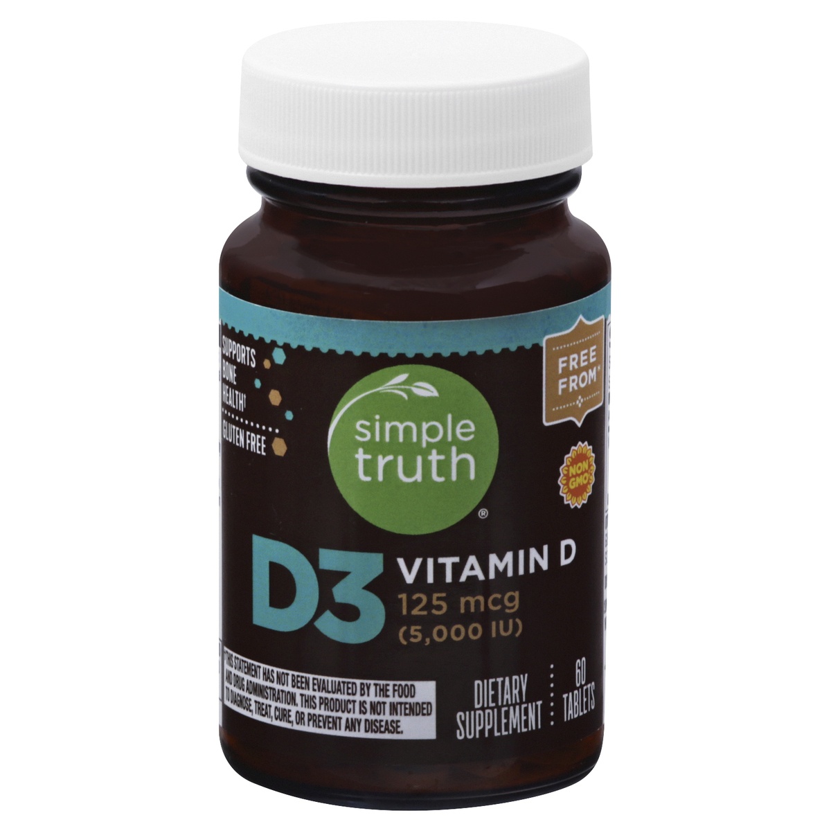 slide 1 of 1, Simple Truth Vitamin D3, Tablets, 60 ct