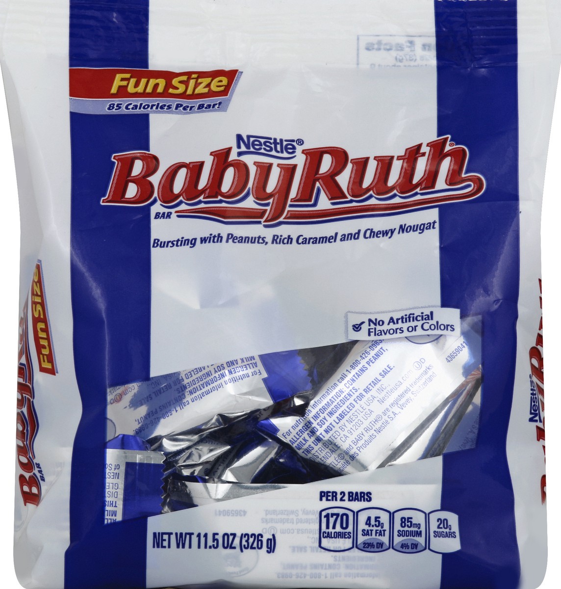 slide 5 of 6, Baby Ruth Nestle Baby Ruth Peanuts Caramel And Chewy Nougat Fun Size, 11.5 oz