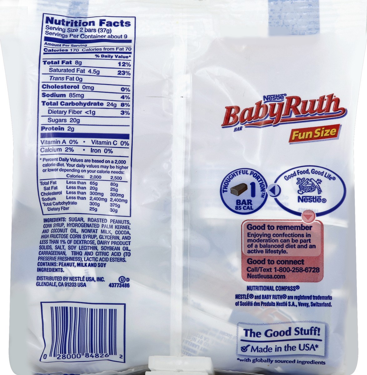 slide 6 of 6, Baby Ruth Nestle Baby Ruth Peanuts Caramel And Chewy Nougat Fun Size, 11.5 oz