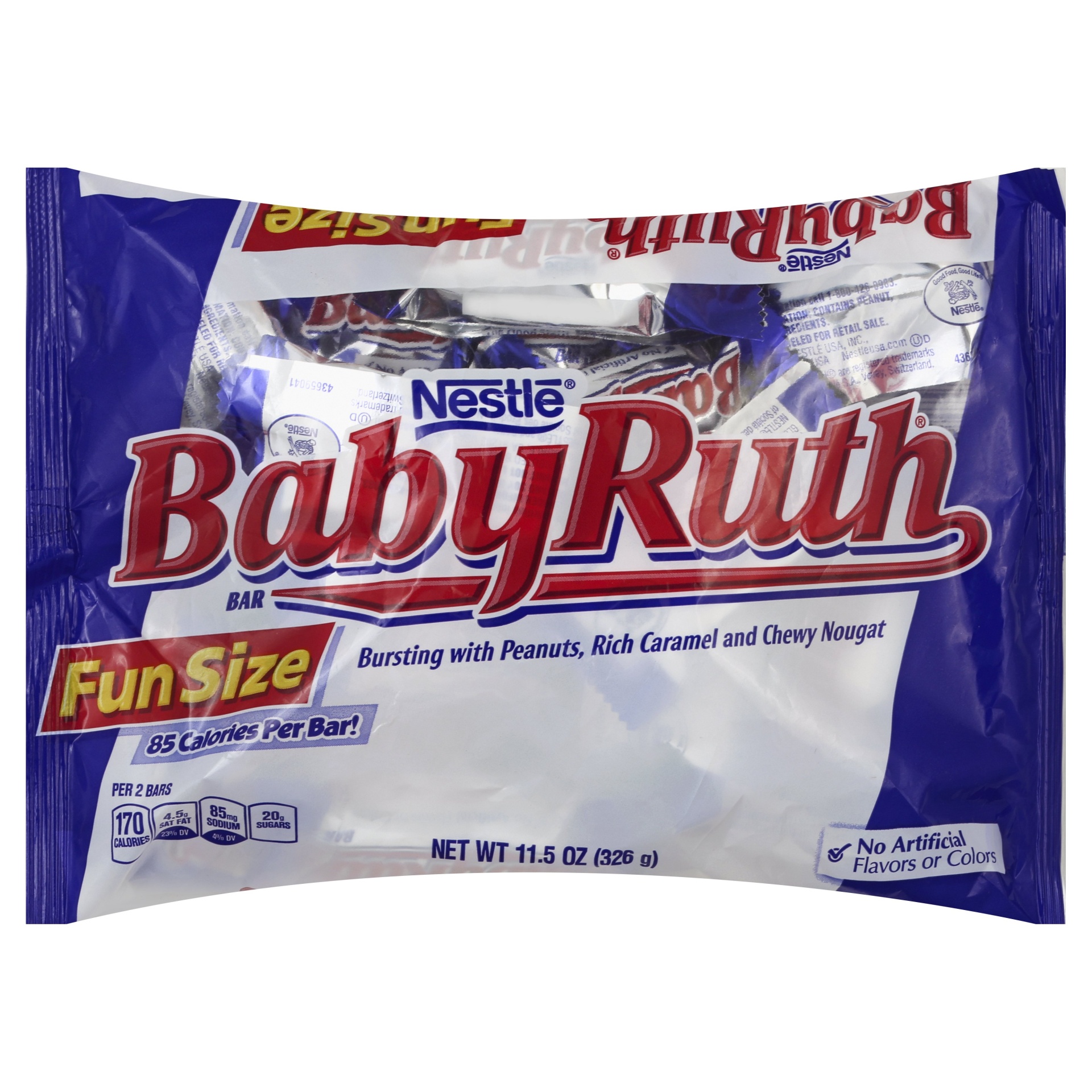 slide 1 of 6, Baby Ruth Nestle Baby Ruth Peanuts Caramel And Chewy Nougat Fun Size, 11.5 oz