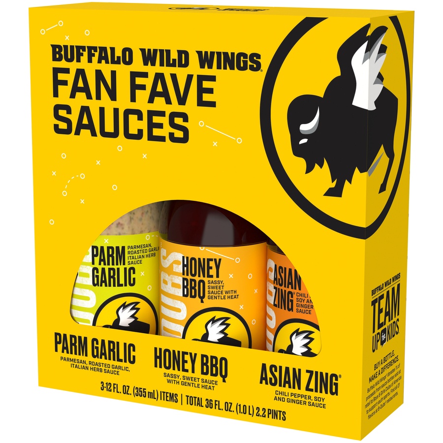 slide 2 of 8, Buffalo Wild Wings Fan Fave Sauces Parm Garlic, 12 fl oz