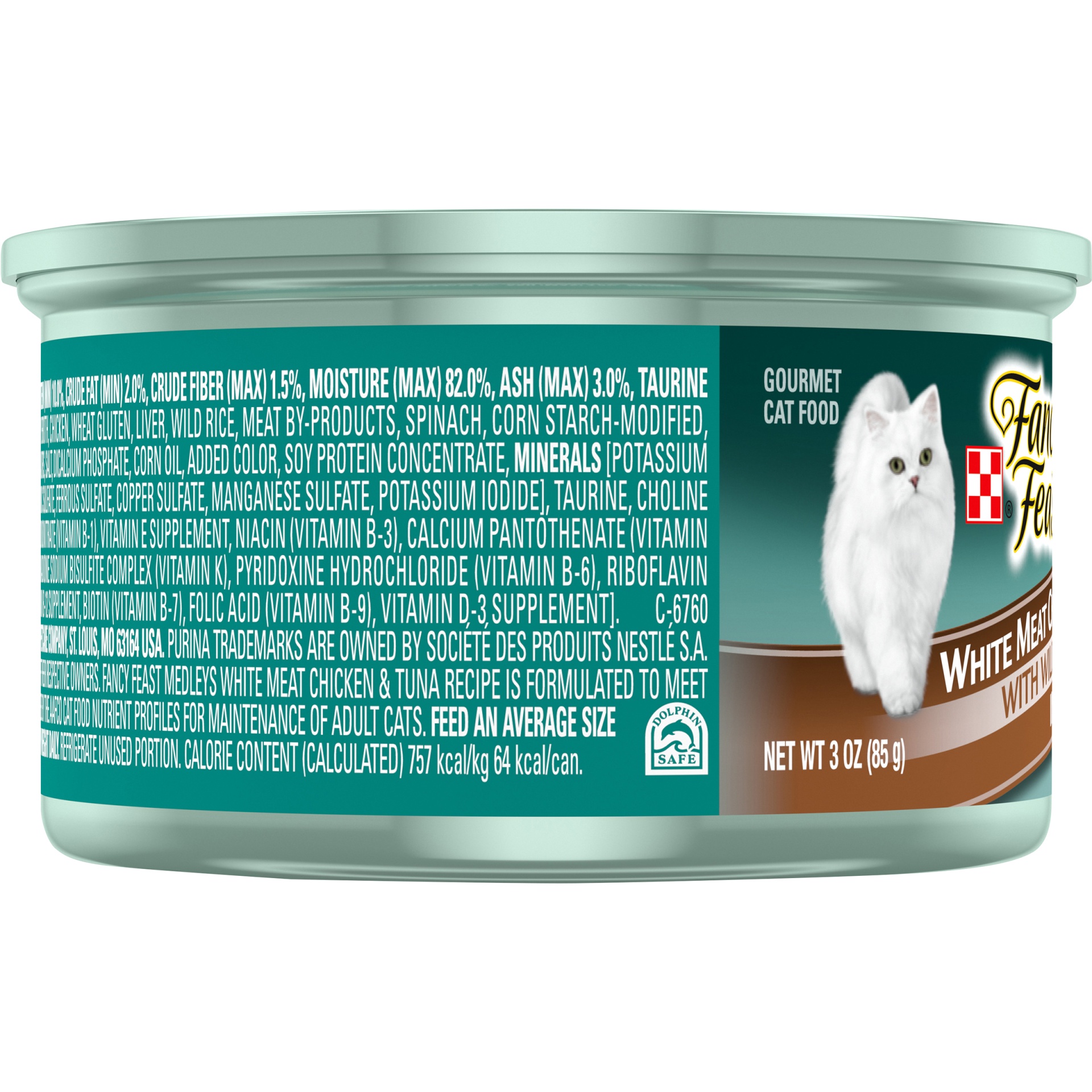 slide 7 of 7, Purina Fancy Feast Elegant Medleys White Meat Chicken & Tuna Cat Food, 3 oz