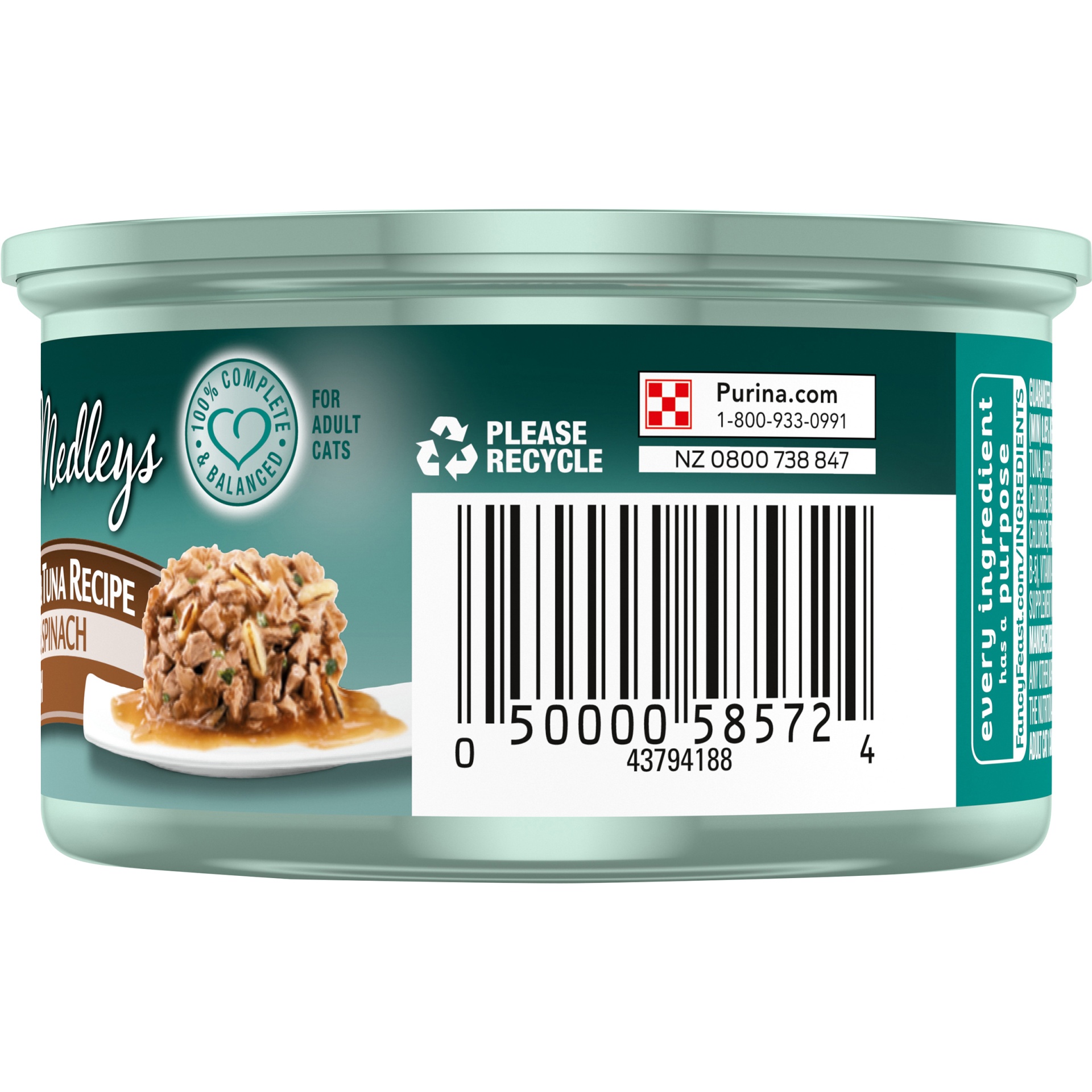 slide 5 of 7, Purina Fancy Feast Elegant Medleys White Meat Chicken & Tuna Cat Food, 3 oz