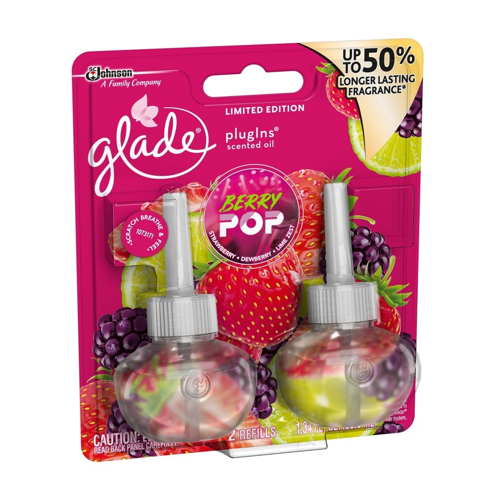 slide 3 of 4, Glade Berry Pop PlugIns Scented Oils Refills, 2 ct