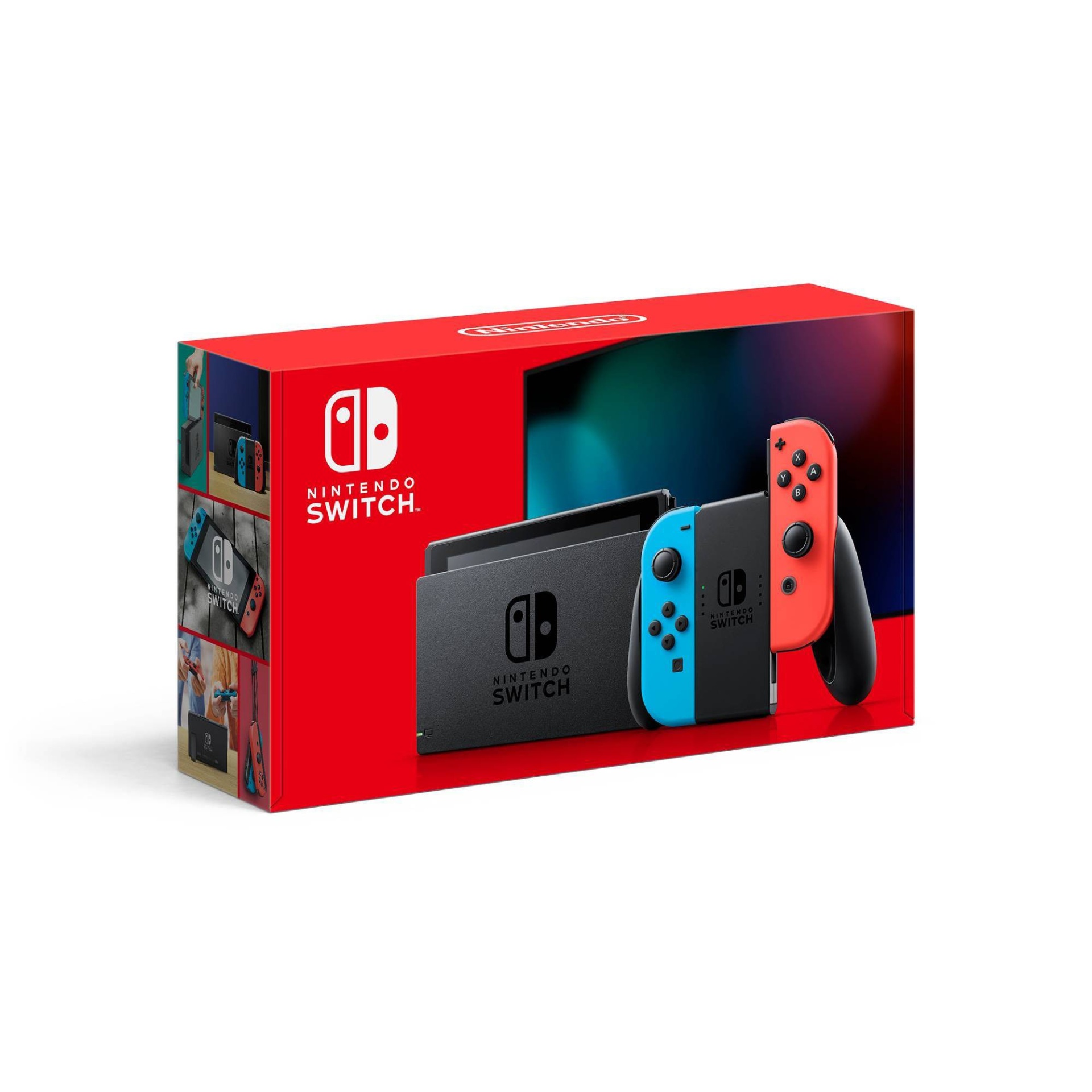 slide 1 of 1, Nintendo Switch with Neon Blue and Neon Red Joy-Con, 1 ct