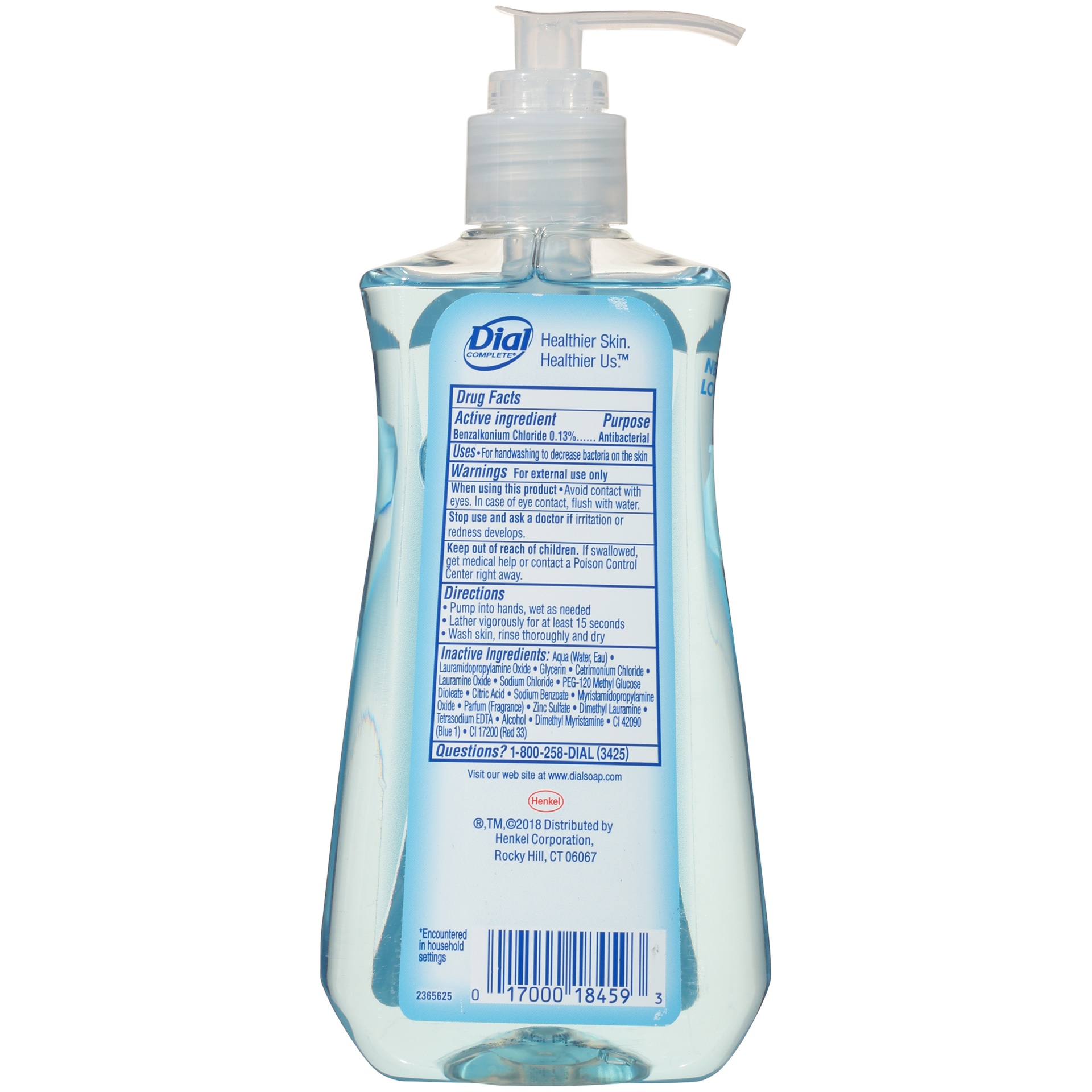 slide 5 of 5, Dial Spring Water Antibacterial Liquid Hand Soap with Moisturizer, 9.37 oz