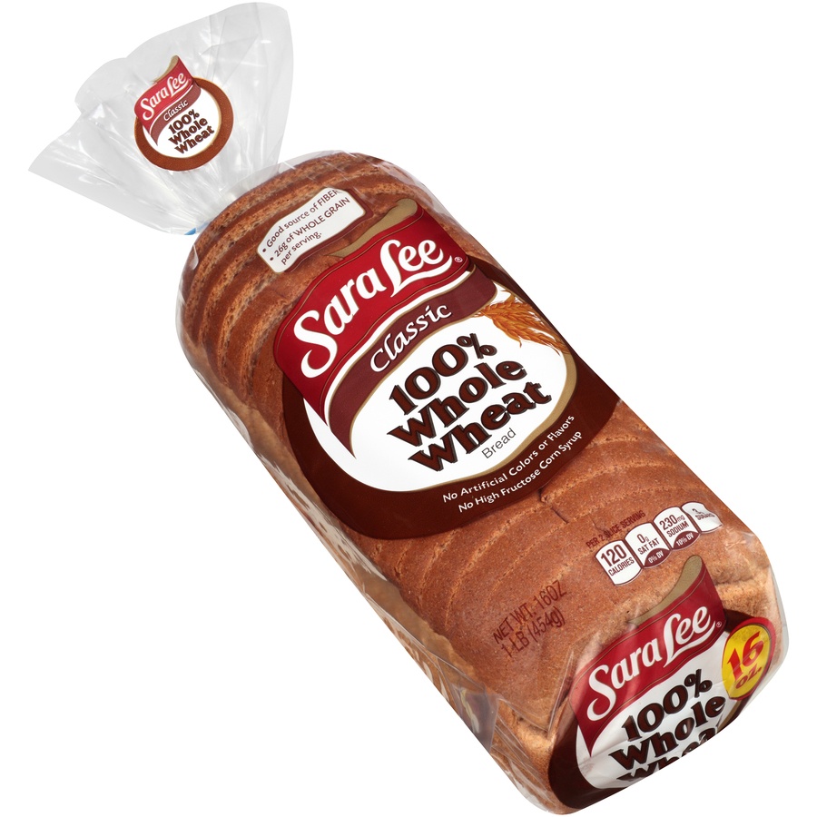 slide 2 of 8, Sara Lee 100% Whole Wheat Classic Wheat Bread - 16oz, 16 oz