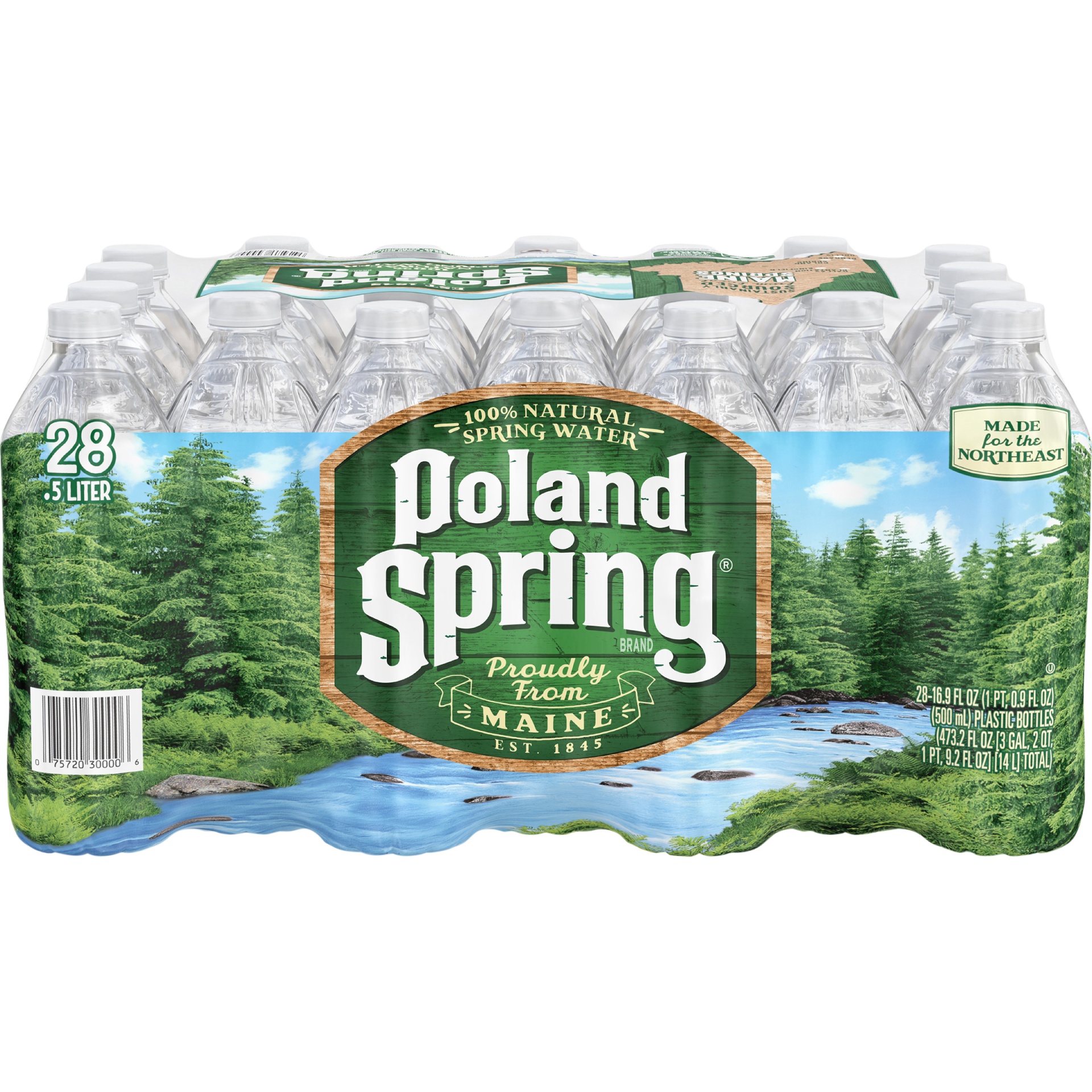 slide 5 of 5, Poland Spring 100% Natural Spring Water Bottles, 28 ct