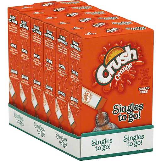 slide 3 of 5, Crush Orange Singles To Go Drink Mix Packets, 3.3 oz