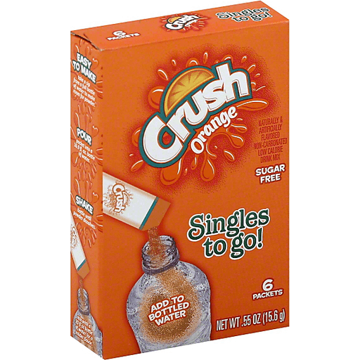 slide 4 of 5, Crush Orange Singles To Go Drink Mix Packets, 3.3 oz
