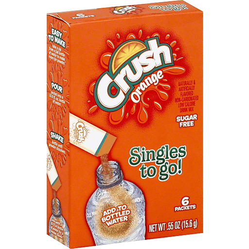 slide 5 of 5, Crush Orange Singles To Go Drink Mix Packets, 3.3 oz