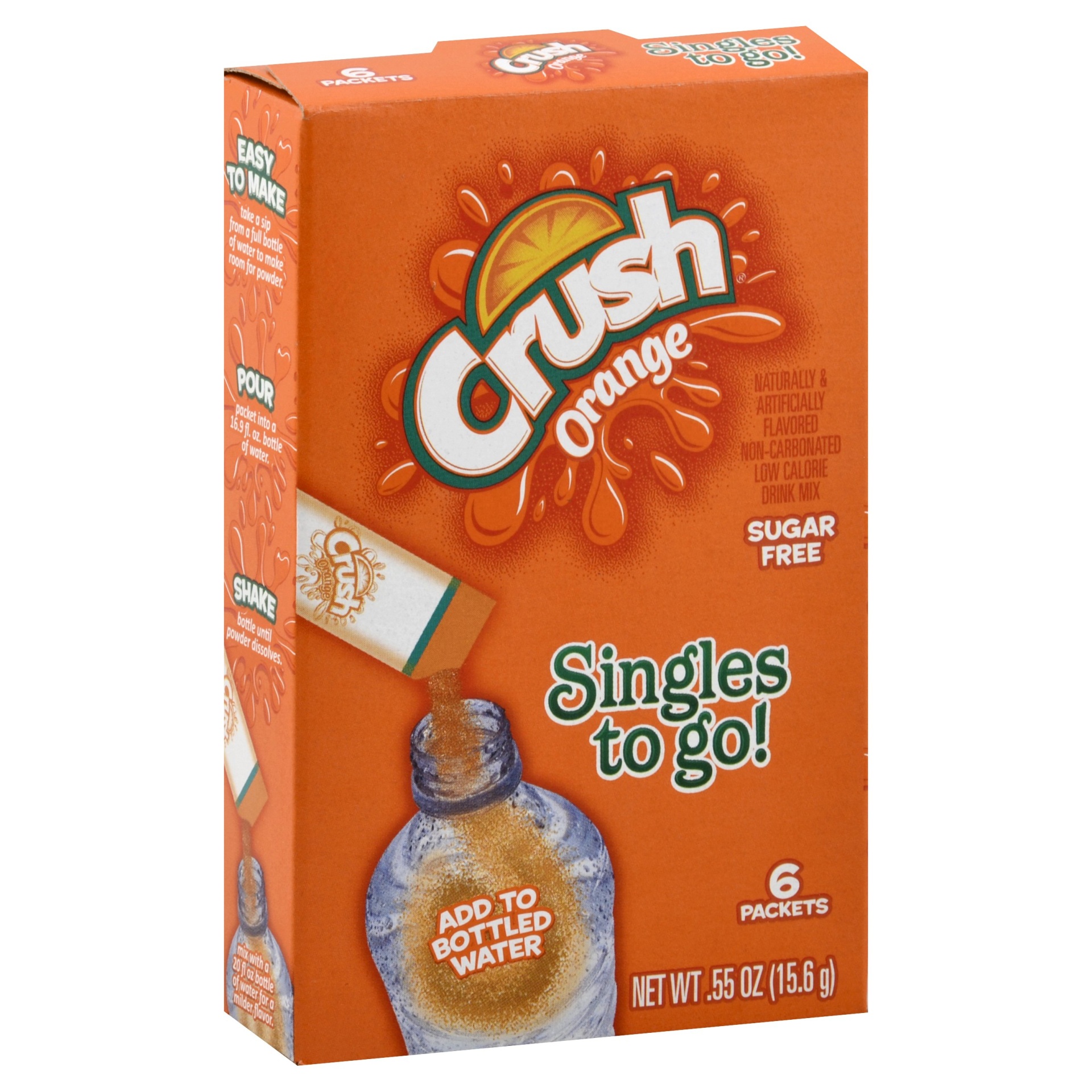 slide 1 of 5, Crush Orange Singles To Go Drink Mix Packets, 3.3 oz