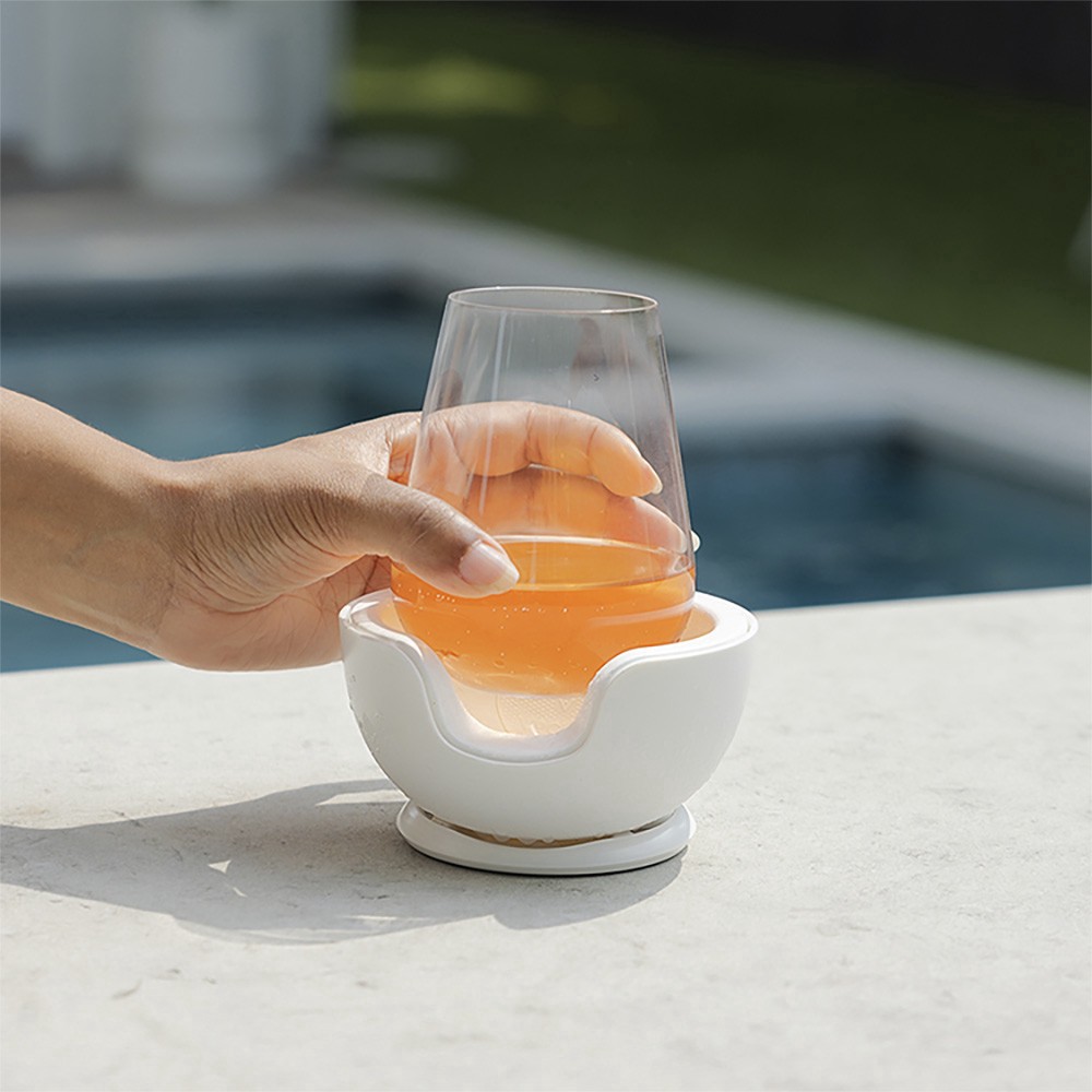 slide 1 of 1, Vo Chill Vochill Stemless Wine Chiller Wht, 1 ct