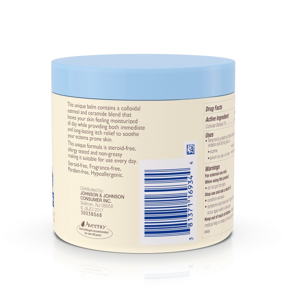 slide 8 of 11, Aveeno Eczema Therapy Nighttime Itch Relief Balm, Colloidal Oatmeal & Ceramide Soothes Itchy, Eczema-Prone Skin, Moisturizing Balm for Sensitive Skin, Steroid- & Fragrance-Free, 11 oz, 11 oz