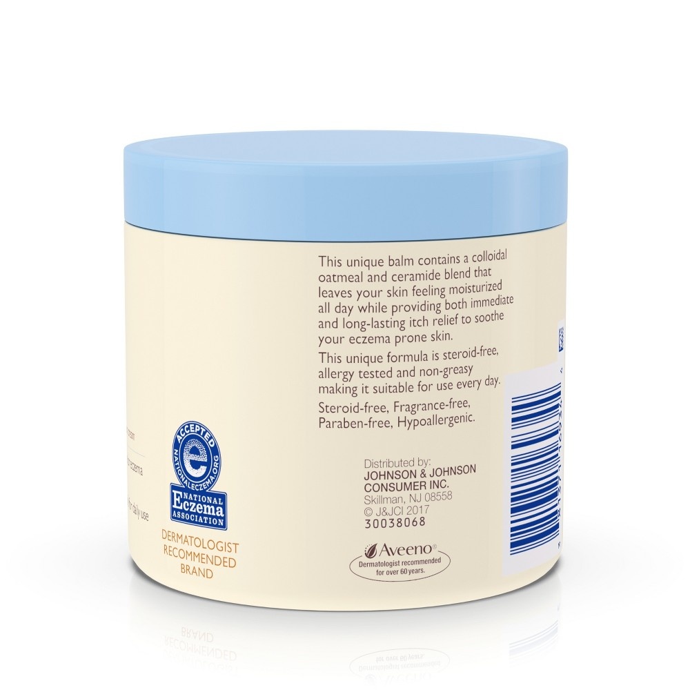 slide 10 of 11, Aveeno Eczema Therapy Nighttime Itch Relief Balm, Colloidal Oatmeal & Ceramide Soothes Itchy, Eczema-Prone Skin, Moisturizing Balm for Sensitive Skin, Steroid- & Fragrance-Free, 11 oz, 11 oz