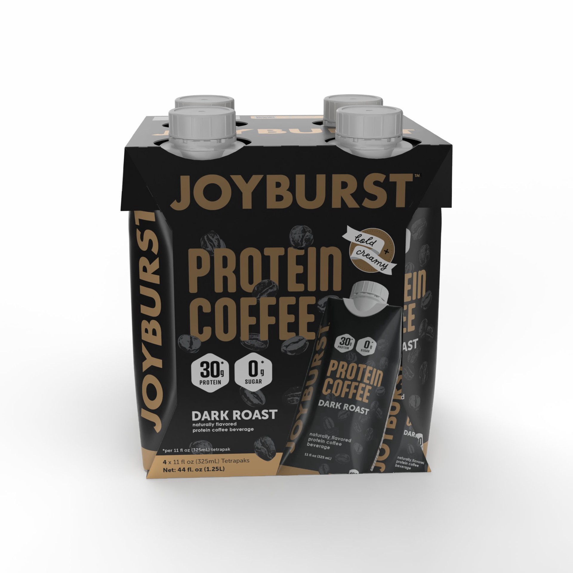 slide 1 of 1, Joyburst Protein Coffee Drink - Dark Roast, 4 ct