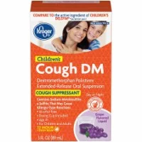 Kroger Children's Grape Flavored Cough Suppressant Cough Dm Liquid