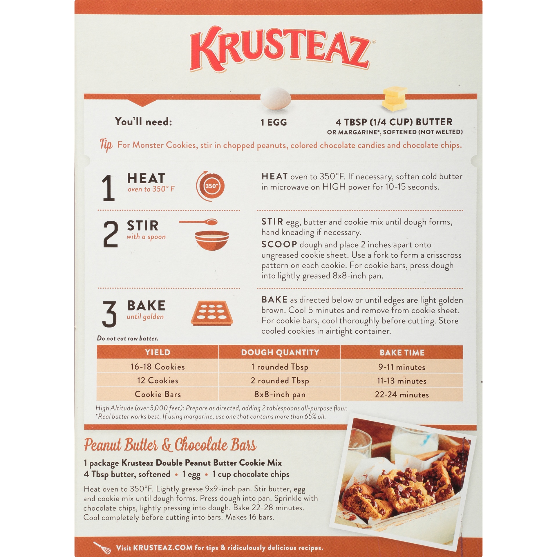 slide 5 of 8, Krusteaz Cookie Mix, 16 oz