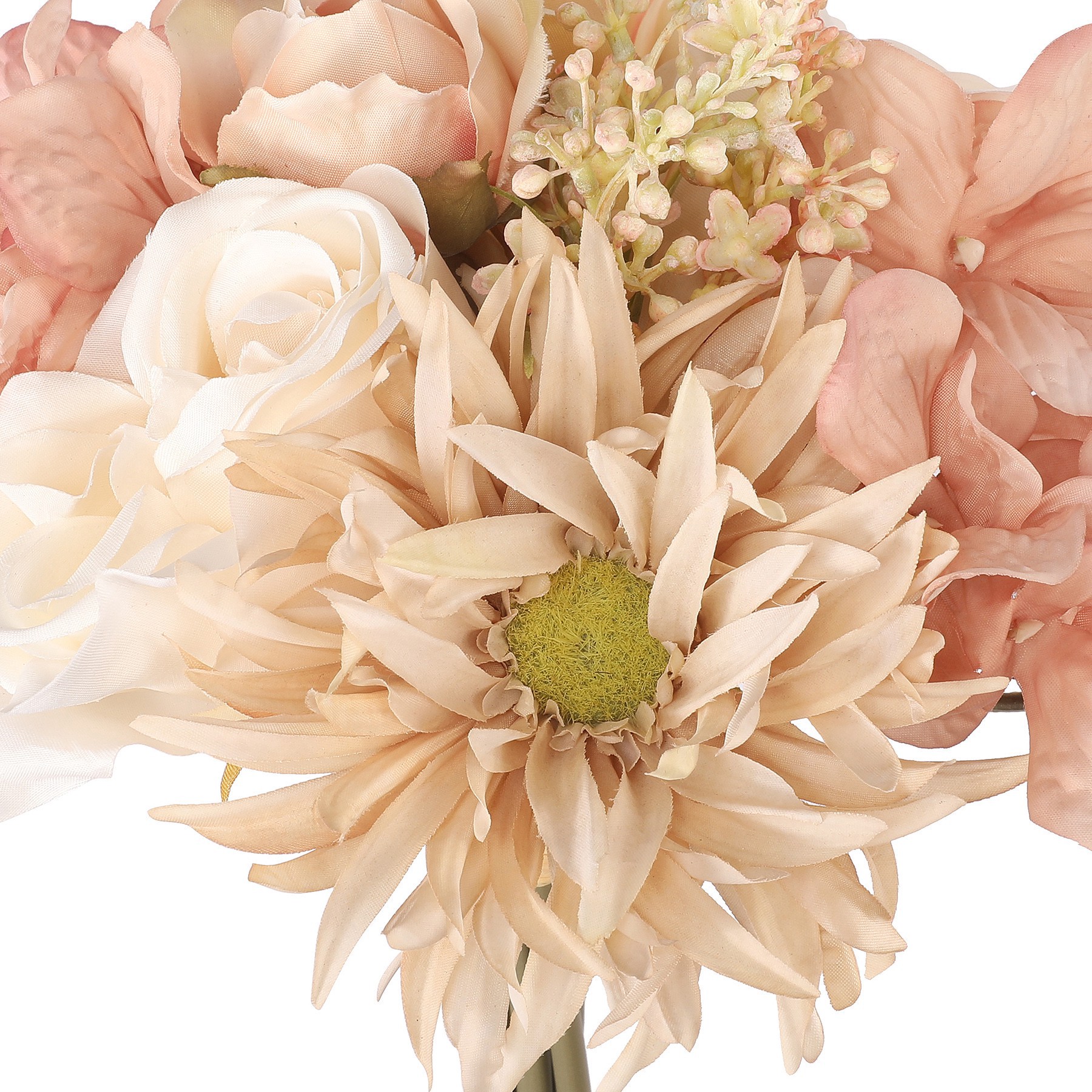 slide 2 of 2, 11" Pink & Cream Rose & Hydrangea Bouquet By Ashland, 5 in x 8 in x 11 in