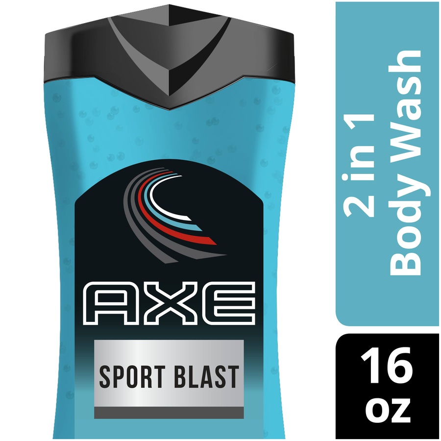 slide 4 of 5, AXE Sport Blast 2 in 1 Body Wash And Shampoo, 16 oz