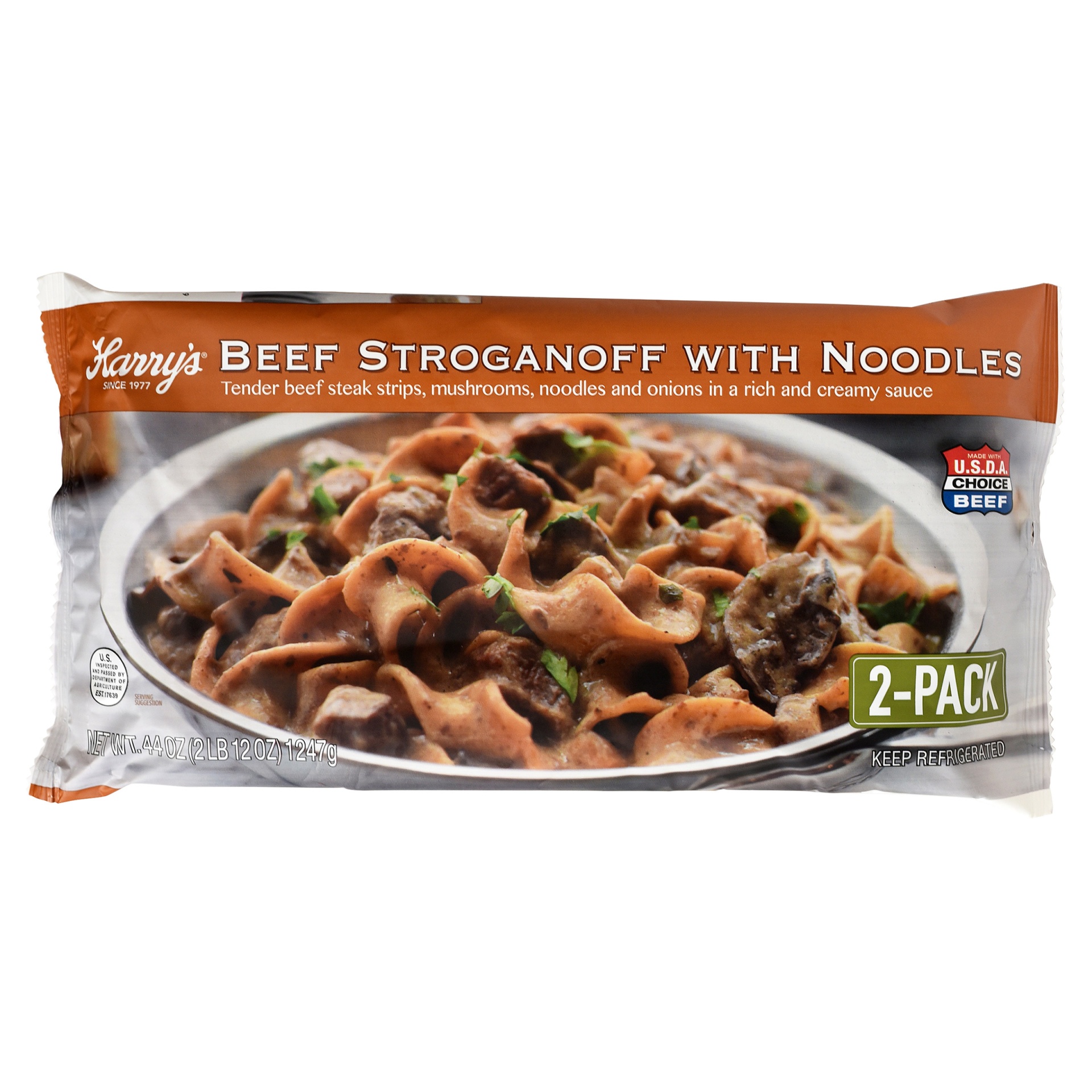 slide 1 of 2, Harry's Fresh Foods Beef Stroganoff With Noodles, 2, 