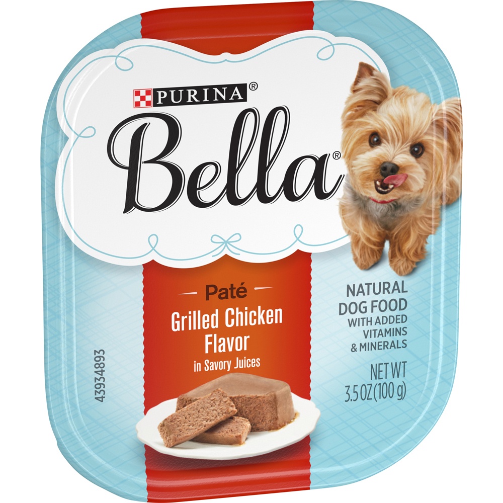 slide 7 of 9, Bella Purina Bella Natural Small Breed Pate Wet Dog Food, Grilled Chicken Flavor in Savory Juices, 3.5 oz
