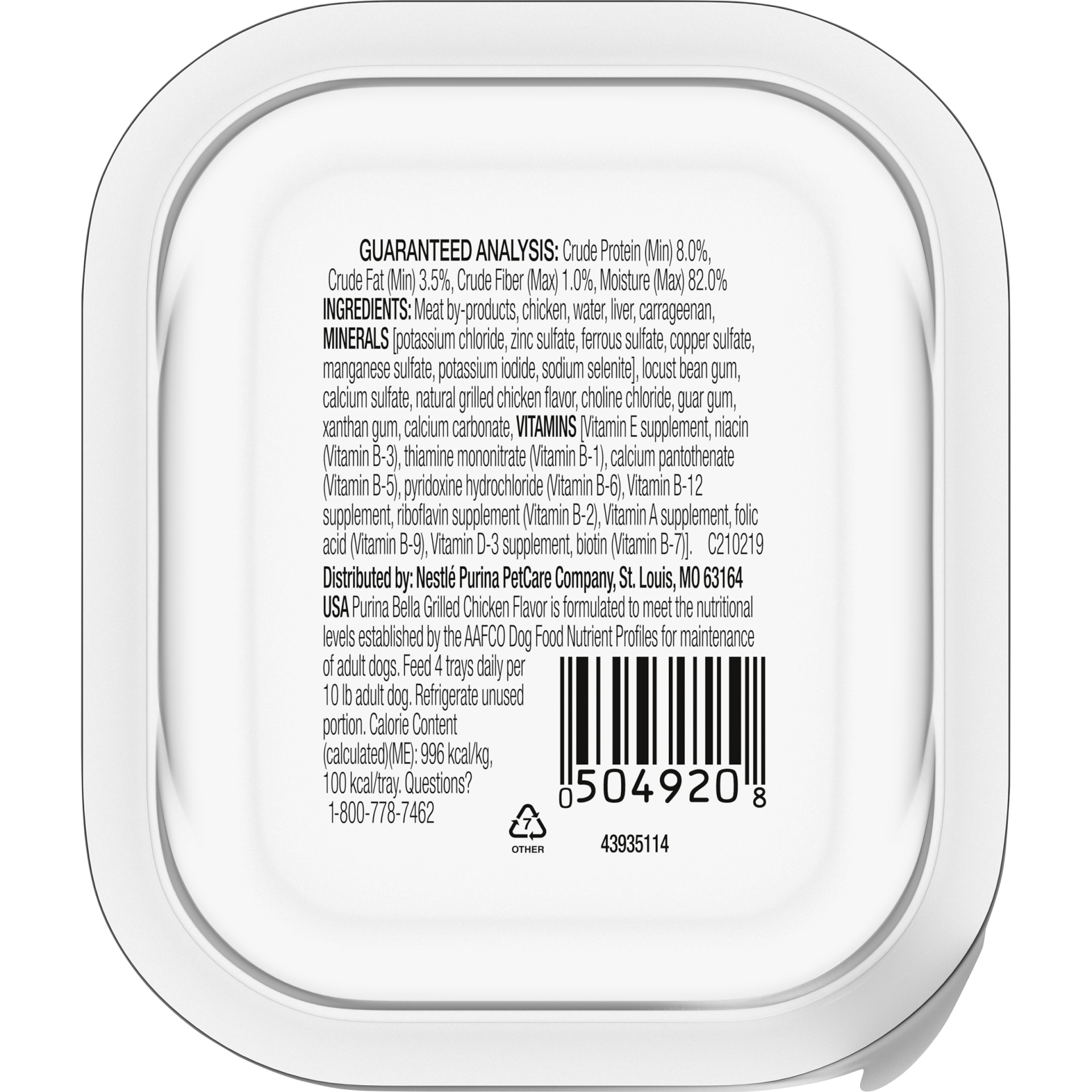 slide 5 of 9, Bella Purina Bella Natural Small Breed Pate Wet Dog Food, Grilled Chicken Flavor in Savory Juices, 3.5 oz