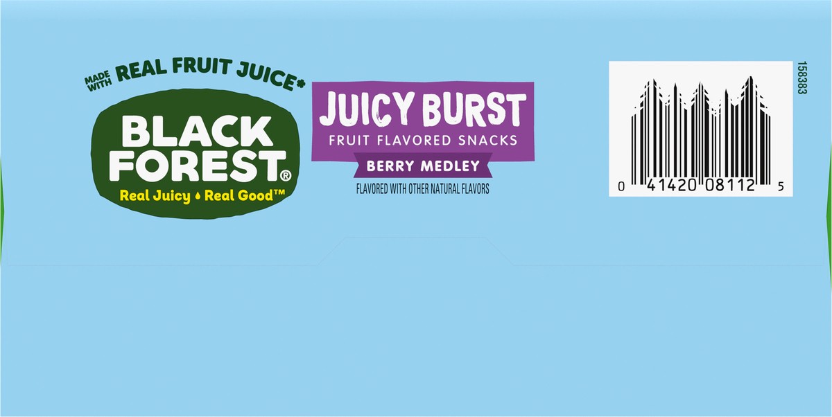 slide 5 of 15, Black Forest Juicy Burst Berry Medley Fruit Flavored Snacks 40 - 0.8 oz Pouches, 40 ct