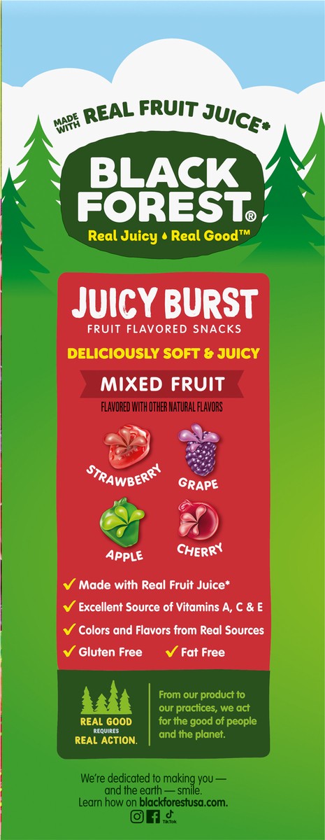 slide 12 of 13, Black Forest Juicy Burst Mixed Fruit Fruit Flavored Snacks 40 - 0.8 oz Pouches, 40 ct