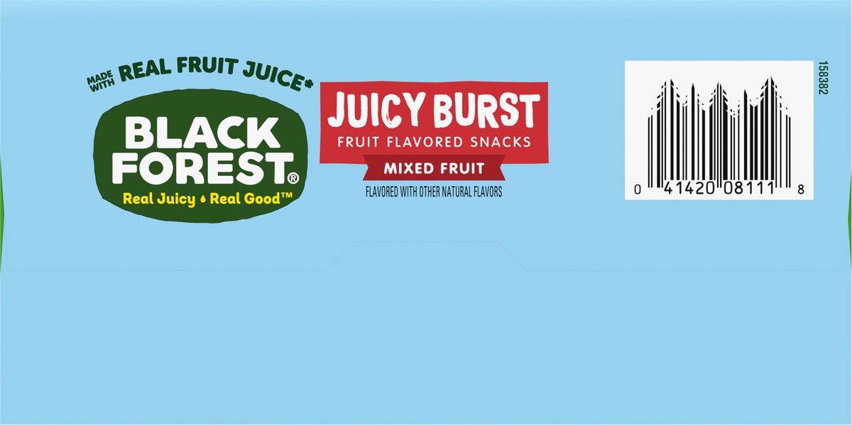 slide 9 of 13, Black Forest Juicy Burst Mixed Fruit Fruit Flavored Snacks 40 - 0.8 oz Pouches, 40 ct