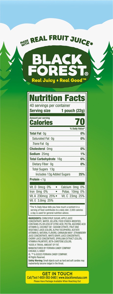 slide 2 of 13, Black Forest Juicy Burst Mixed Fruit Fruit Flavored Snacks 40 - 0.8 oz Pouches, 40 ct