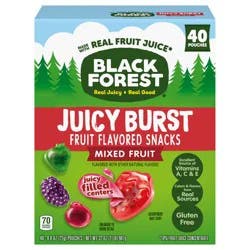 Black Forest Juicy Burst Mixed Fruit Fruit Flavored Snacks 40 - 0.8 oz Pouches