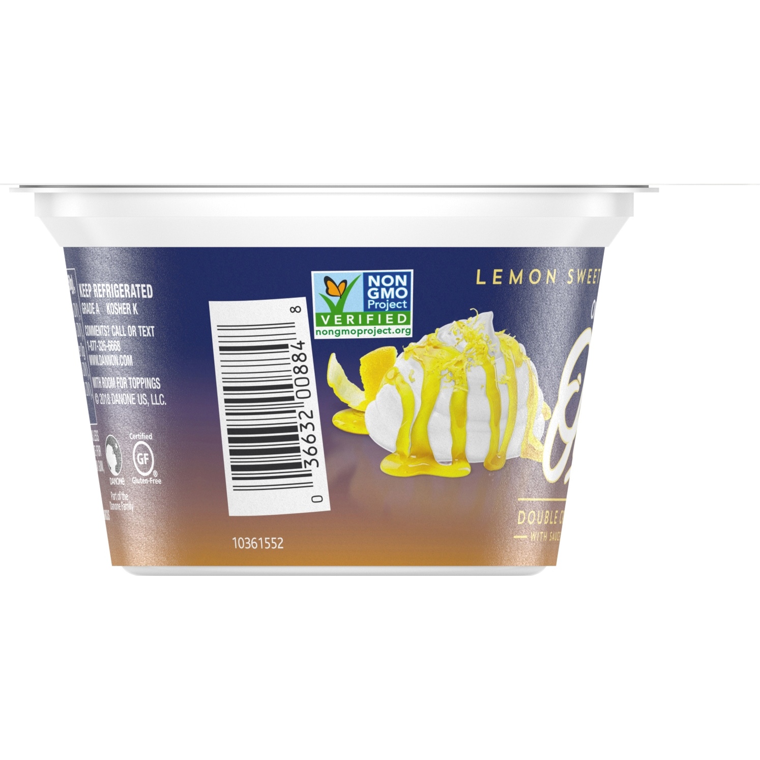 slide 2 of 5, Oikos Lemon Sweet Cream Delight Double Cream Yogurt, 5.3 oz