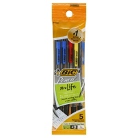 slide 1 of 1, BIC Mechanical Pencils No. 2 Medium 0.7 mm, 5 ct