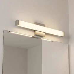 allen + roth Gretna 24.25-in 1 Light Brushed Nickel Integrated LED Modern/contemporary Bathroom Vanity light bar