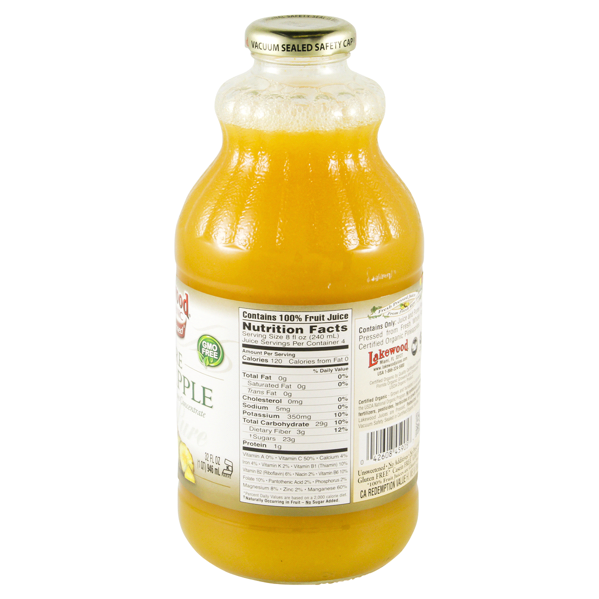 slide 2 of 4, Lakewood Juice Organic Pure Pineapple, 
