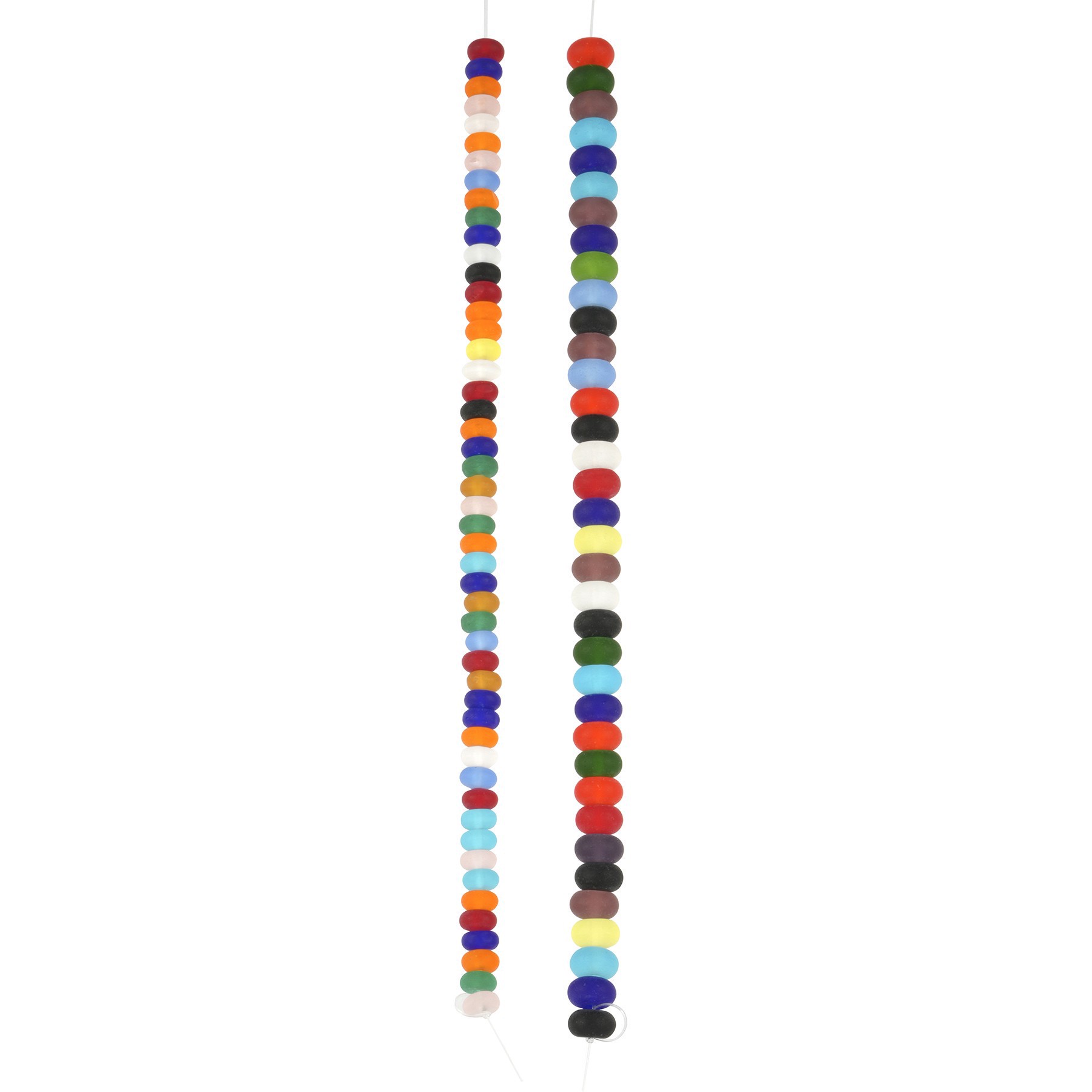 slide 2 of 3, Multicolor Matte Glass Rondelle Bead Mix By Bead Landing, 3mm to 3.6mm x 5.5mm and 4.5mm to 5mm x 7.5mm