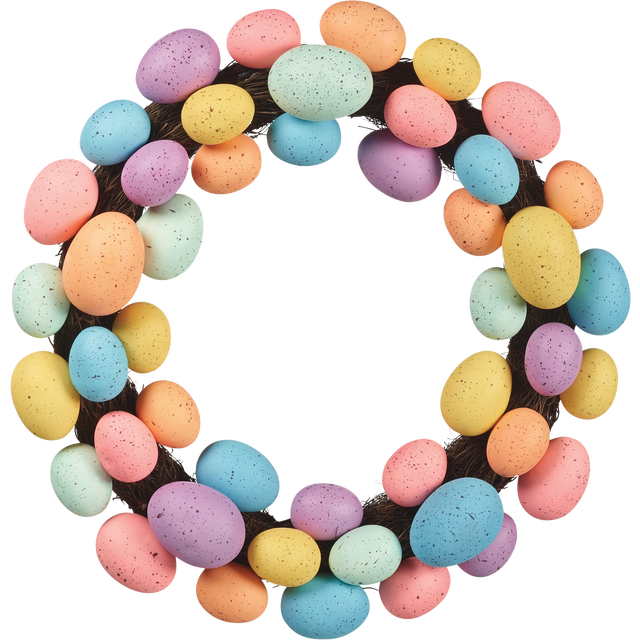 slide 1 of 1, COTTONDALE 16" Easter Eg Wreath, 1 ct