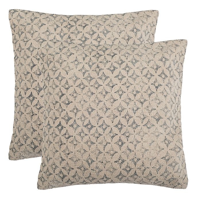 slide 1 of 2, Safavieh Rolta Square Throw Pillows - Beige/Grey, 2 ct