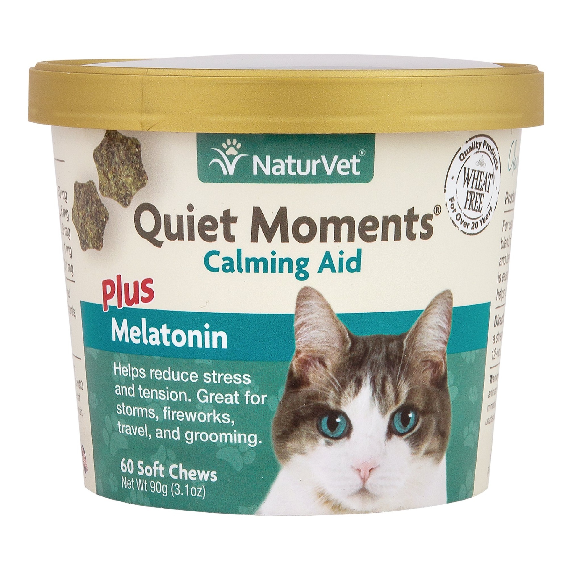 slide 1 of 1, NaturVet Quiet Moments Cat Calming Aid Supplements, 3.1 oz