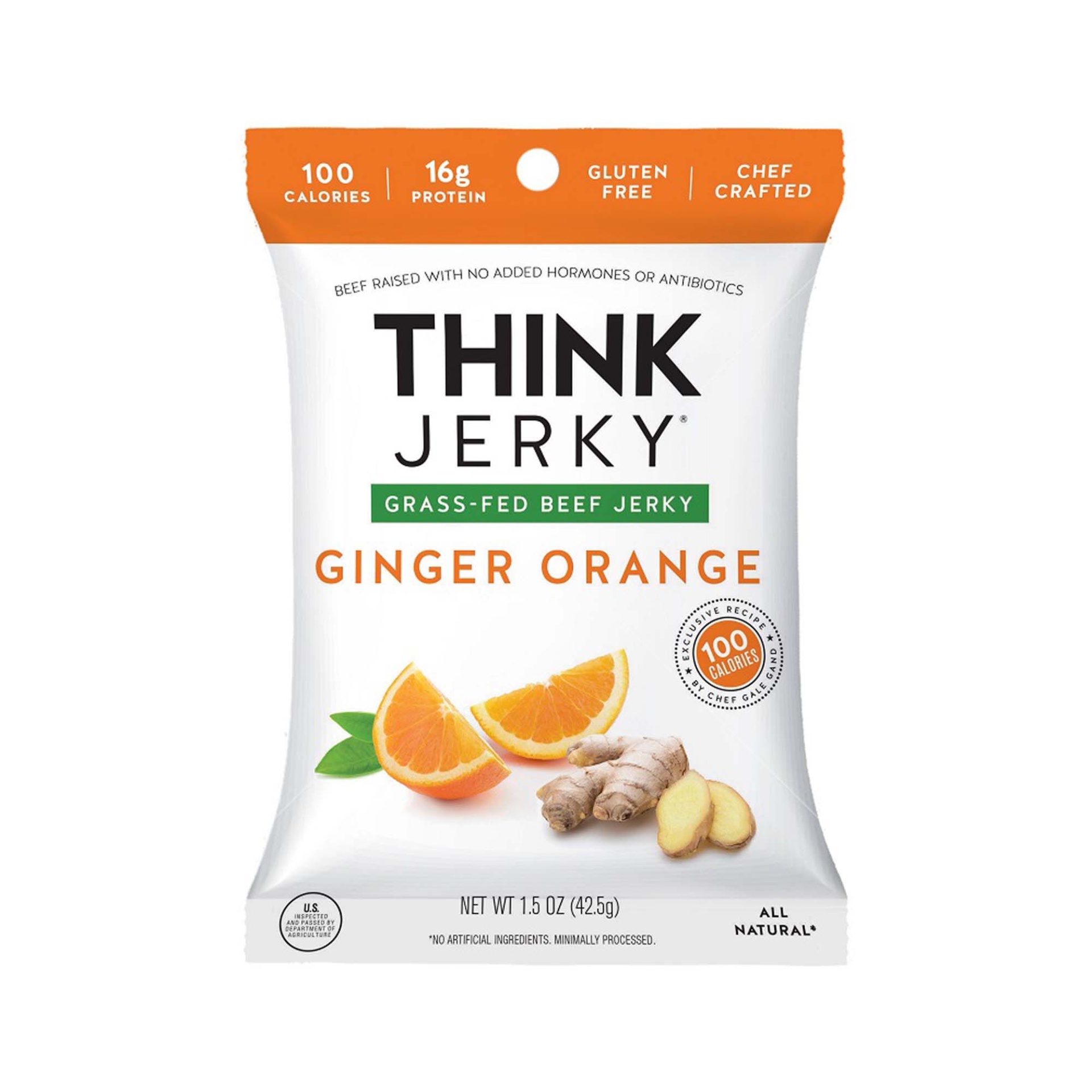 slide 1 of 1, Think Jerky - Ginger Orange, 8 ct